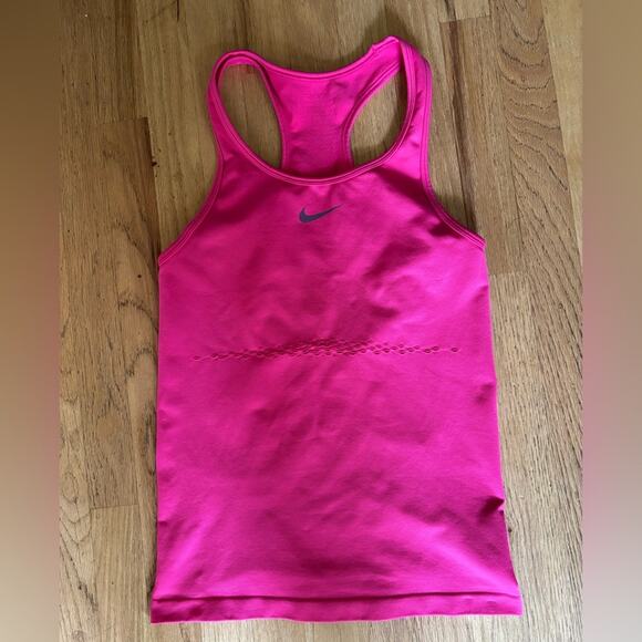 Nike Woman's Training Racerback Tank Top Running Hi Rez Pink, size Large L - Picture 1 of 5